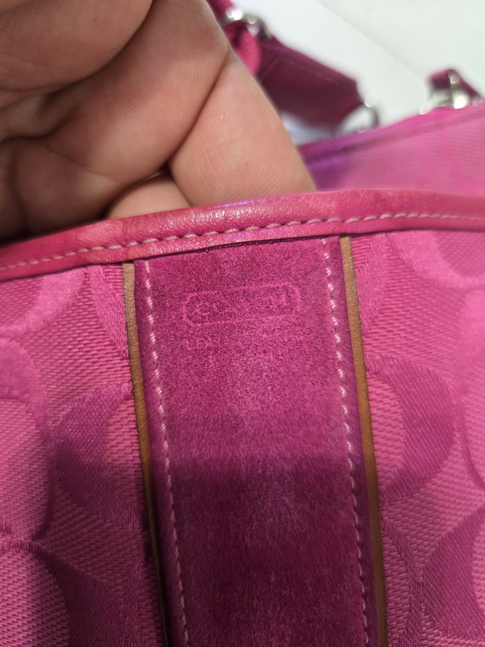 Coach Pink Signature Small Crossbody Shoulder Bag - Picture 7 of 8